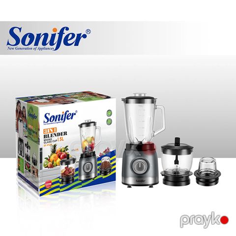 Sonifer SF-8125 Çoxfunksiyalı Standlı Blender Üyüdücü Başlıqlı Blender Doğrayıcı Mətbəx Blenderi 500 W — Bakı