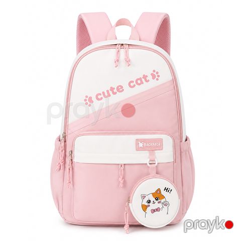 Cute CAT Məktəbli Bel Çantası Çəhrayı/Ağ — Bakı