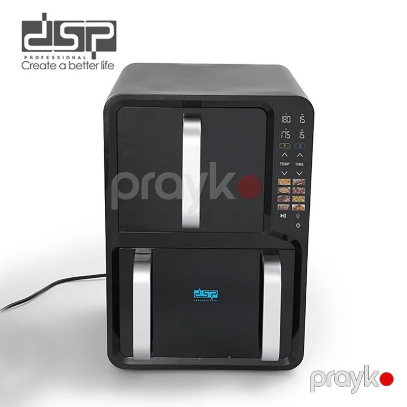 DSP İkiqat Hava Fritözü 1300 Vt Üst + 1500 Vt Alt – 12 L Tutum (5 + 7 L) KB2197 Air Frey — Ev texnikası, Bakı (6)