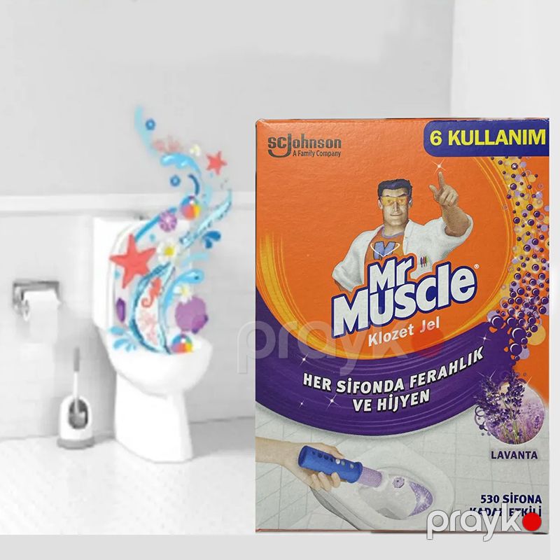 Mr. Muscle Klozet Jel Blok, Tuvalet Temizleyici, Lavanta, 36g Yeni Ambalaj Mr Muscle Tualet Təravətləndiricisi Jel Blok — Mallar, Bakı (3)