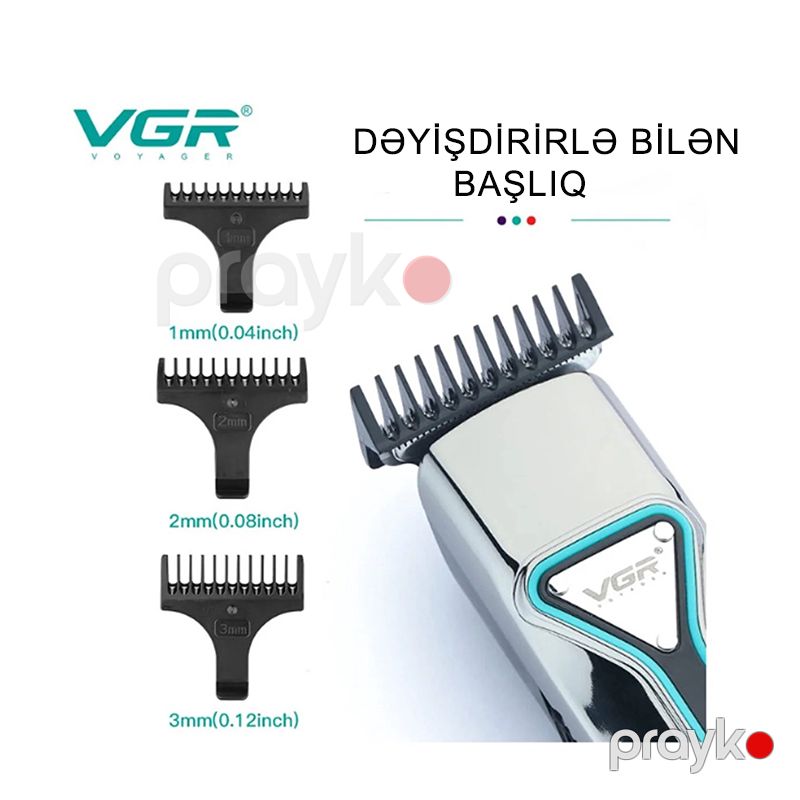Yeni VGR Professional Saç Saqqal Boyun və Bədən Təraş Makası V-008 — Usturalar, trimmerler və epilyatorlar, Bakı (2)