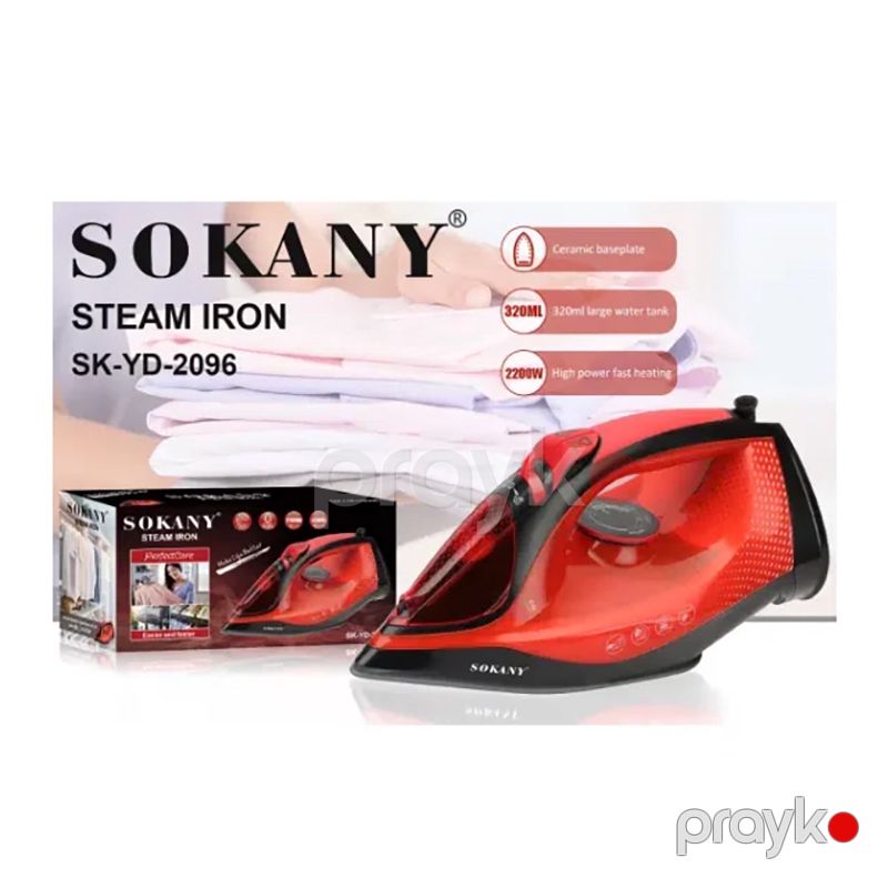 Sokany SK-YD-2096 Elektrikli Ütü Buxarlı Ütü Professional Buxarlı Ütü 2200W — Ev texnikası, Bakı (6)