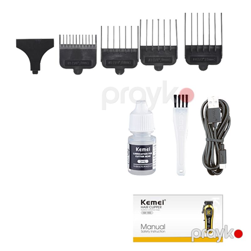 Kemei Km-1800 - Trimmer 2000mAh Uzunömürlü Li-batareyalı 5800RPM Sürətli Motorlu Saç Kəsicisi Peşəkar Tənzimlənən Paslanmayan Bıçaqlı Trimmer — Usturalar, trimmerler və epilyatorlar, Bakı (3)