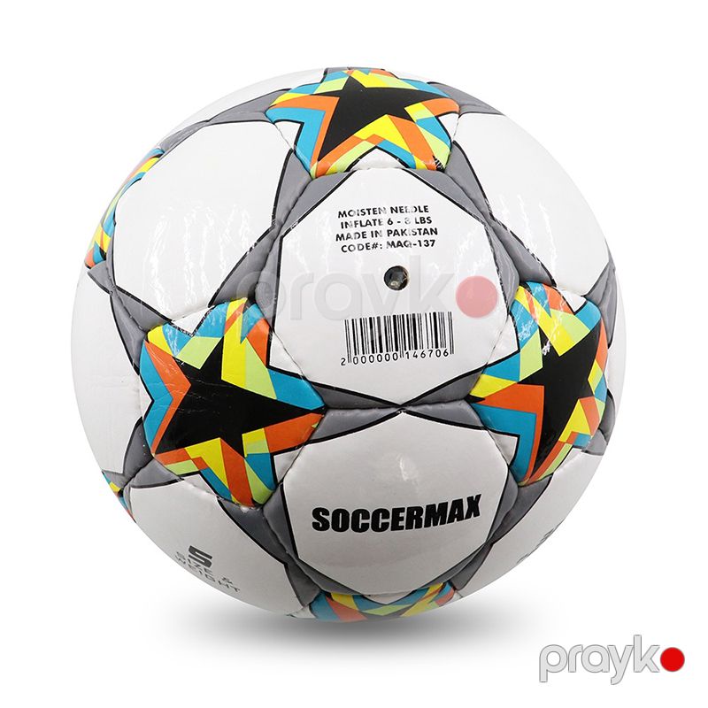 Fərdi Komanda Oyunu Üçün Uyğun Dayanıqlı Soccermax Futbol Topu Ulduz Dizaynlı Rəngli Təlim Topu — İdman, hobi, istirahət, Bakı (5)