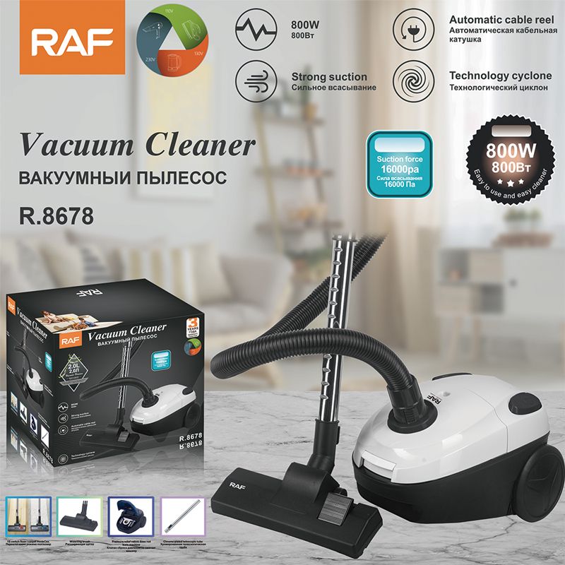 RAF R.8678 - Yeni Dizayn 800W Yüksək Keyfiyyətli Tozsoran Güclü Sorma Ev İstifadəsi üçün Tozsoran — Tozsoran, Bakı (6)