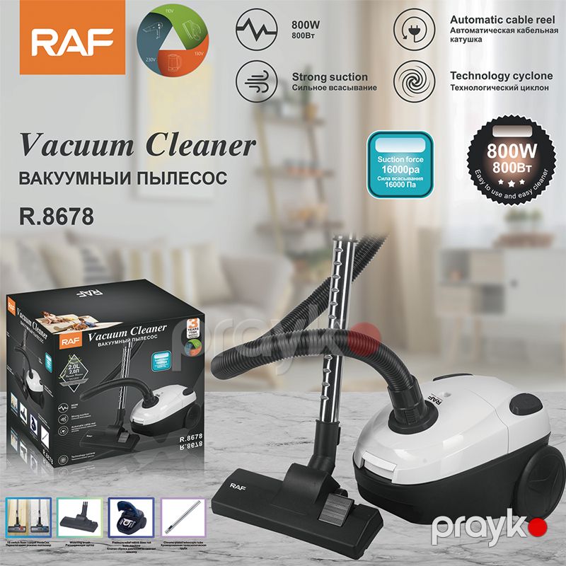 RAF R.8678 - Yeni Dizayn 800W Yüksək Keyfiyyətli Tozsoran Güclü Sorma Ev İstifadəsi üçün Tozsoran — Tozsoran, Bakı (6)