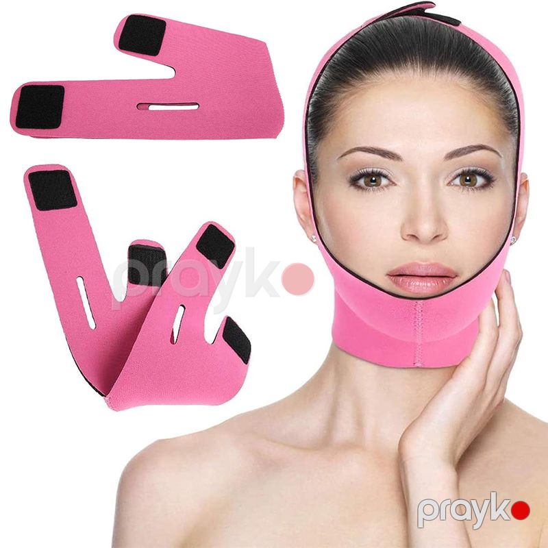Üz Arıqladıcı Yanaq Maskası Pink Nəfəs Ala Bilən Çənə Korseti Buxaq Qırış Əleyhinə Yuxu Maskası Qayışı — Gözəllik və səhiyyə, Bakı (2)
