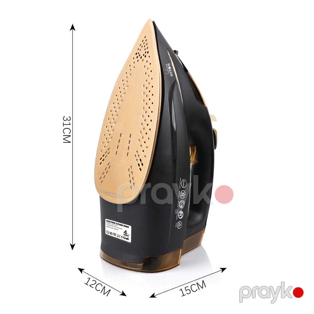 Buxarlı Ütü Haeger HG-1252 Keramika Altlıq 2400 W Gücündə 350 ml Qara Rəng — Ev texnikası, Bakı (5)