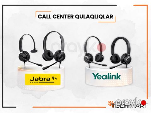 Call center qulaqlıqlar Jabra, Yealink — Bakı