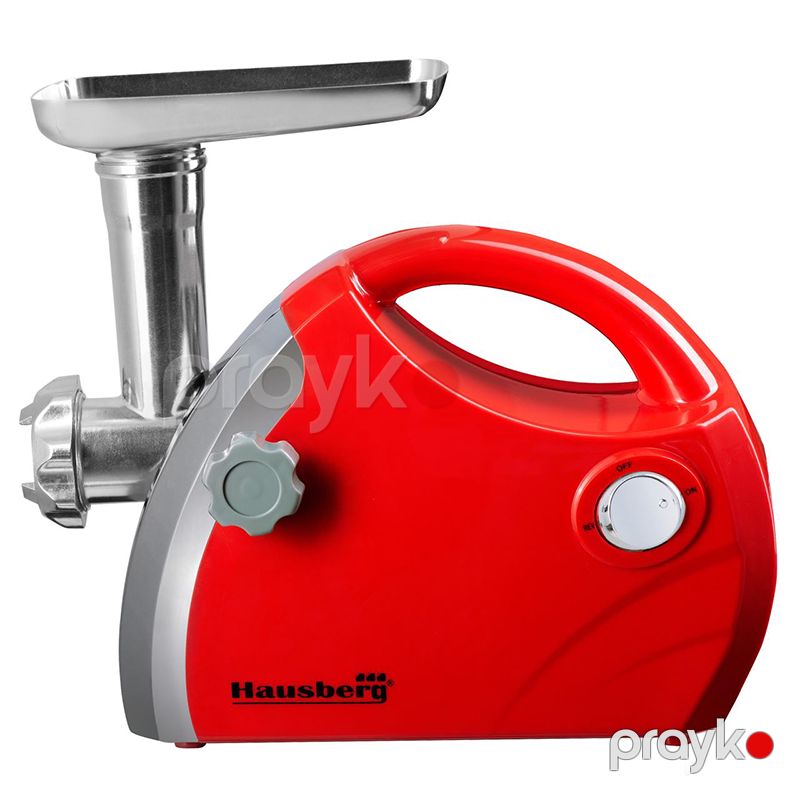 Ətçəkən Maşın Hausberg HB-3430RS Paslanmaz Polad 1800W Mis Mühərrik Qırmızı — Digər mətbəx texnikası, Bakı (2)