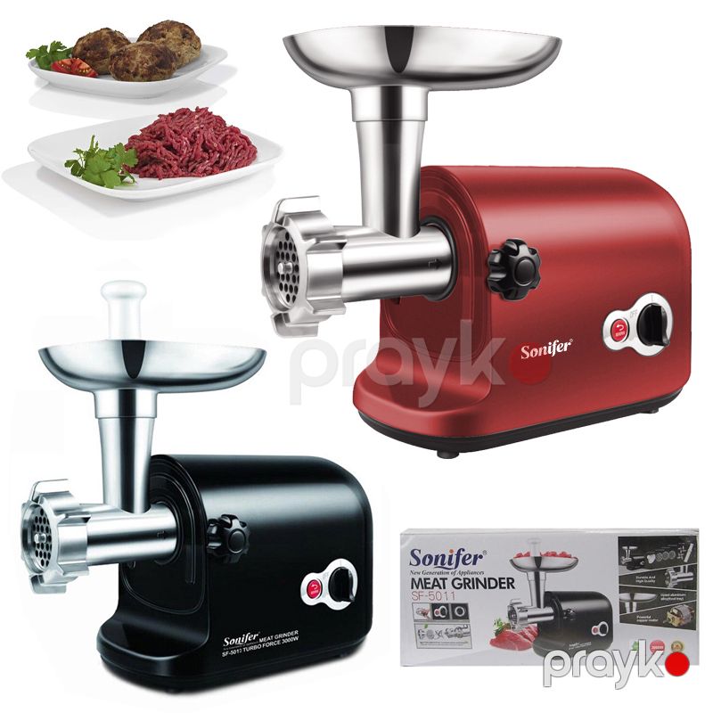 Sonifer SF-5012 Yüksək keyfiyyətli 220V elektrikli kiçik ətmaşını 3000W güclü Ətçəkən maşın — Digər mətbəx texnikası, Bakı (5)
