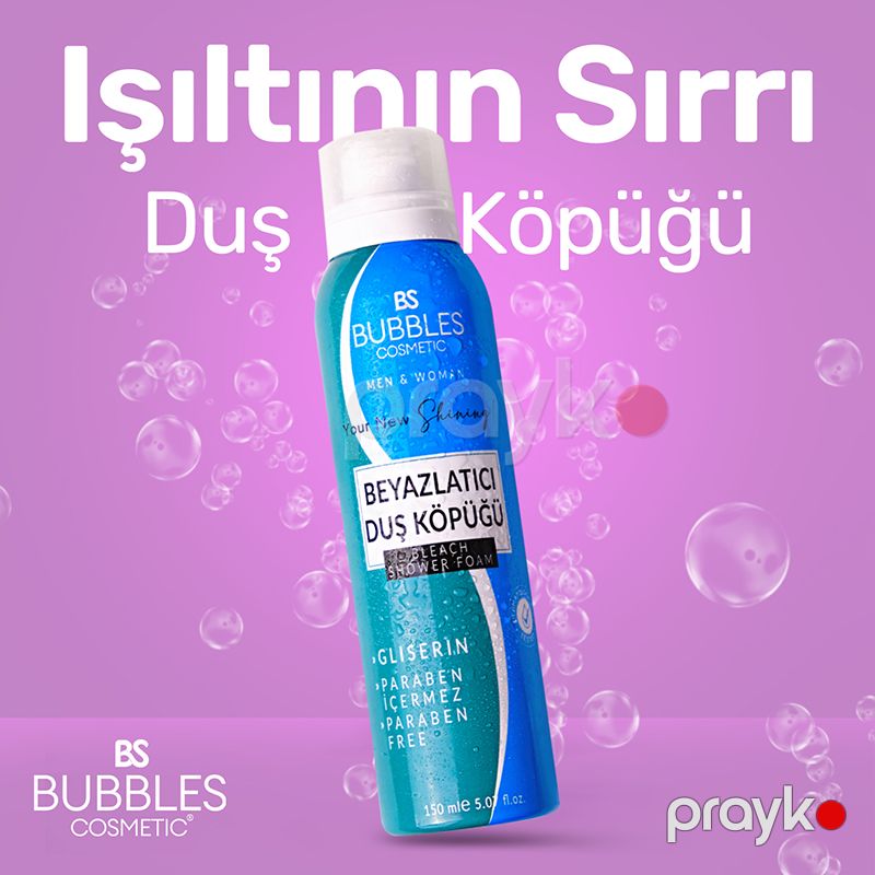 Bs Bubbles Cosmetic Dəri Ağardıcı Duş Köpüyü 150ml Sızanaqlara Qarşı Nəmləndirici Üz Yuma Spreyi — Gözəllik və səhiyyə, Bakı (2)