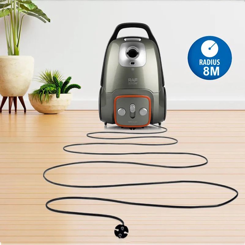 Yüksək Keyfiyyətli RAF Tozsoran 3200W Gücə Məxsus Böyük Tutumlu Tozsoran Dik Durma Özelliyinə Sahib Tozsoran 3L — Tozsoran, Bakı (6)