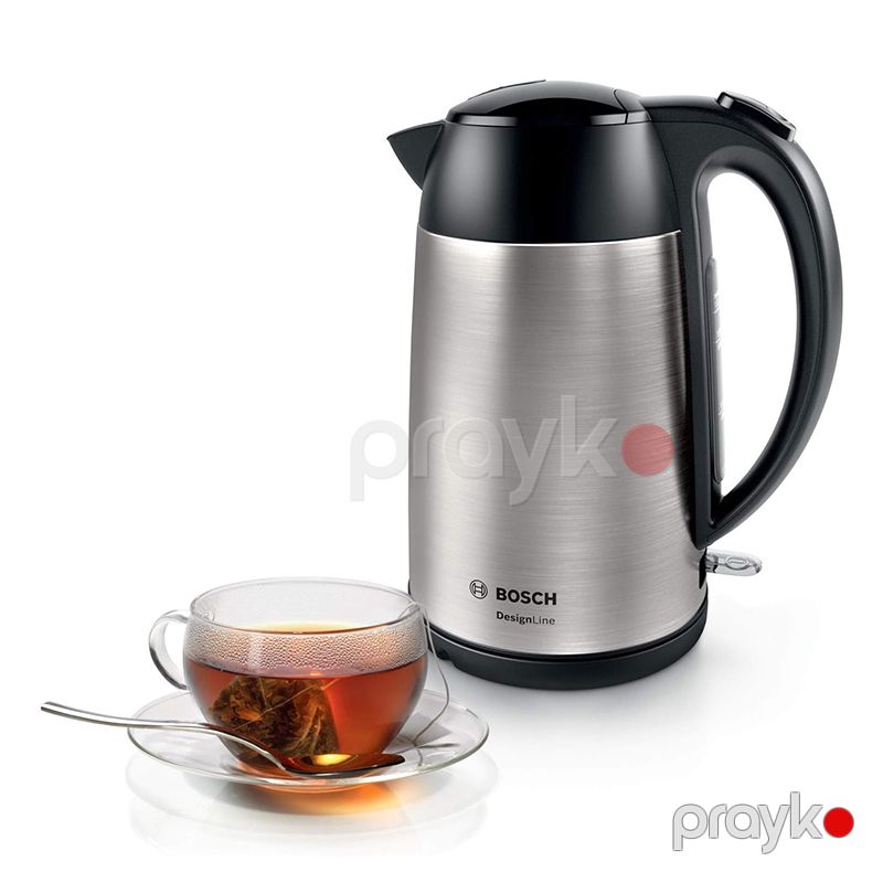 Bosch DesignLine TWK3P420GB Paslanmayan Polad Simsiz Çaydan 1.7L Çaydan Bosch 3000W gücündə Peşəkar Bosch — Elektrik çaydanları və termoslar, Bakı (2)