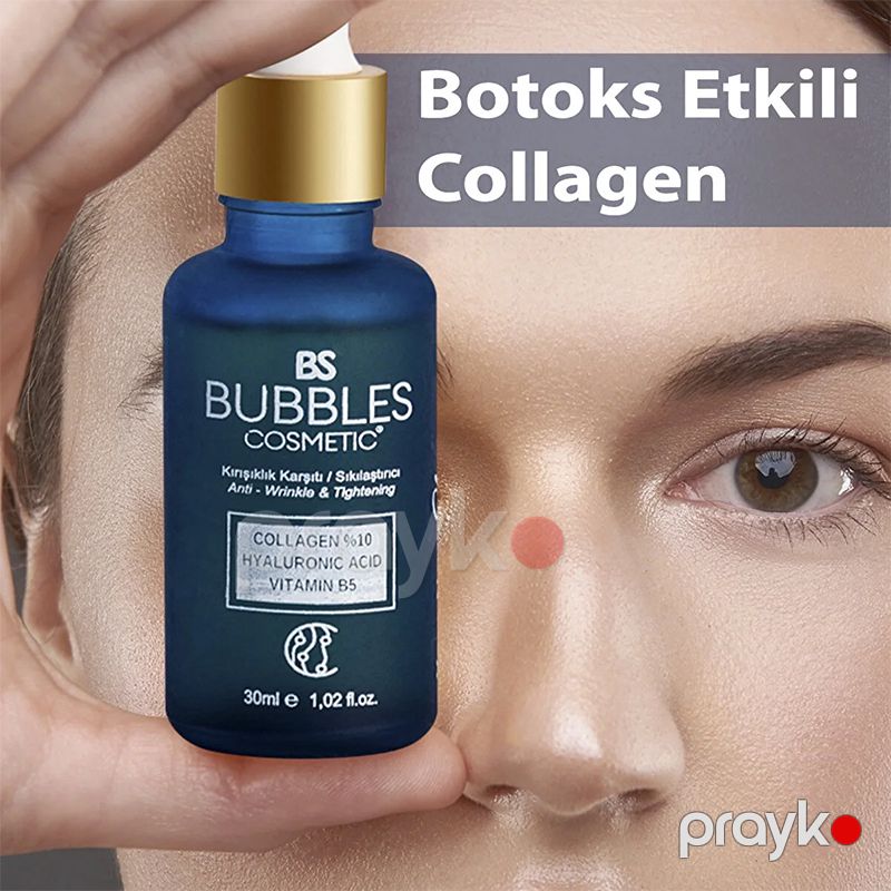 Bs Bubbles Cosmetik Yaşlanma və Qırış Əleyhinə Kollagen Serum Hialuron B5 vitamin Terkibli Baxım Serumu — Gözəllik və səhiyyə, Bakı (2)