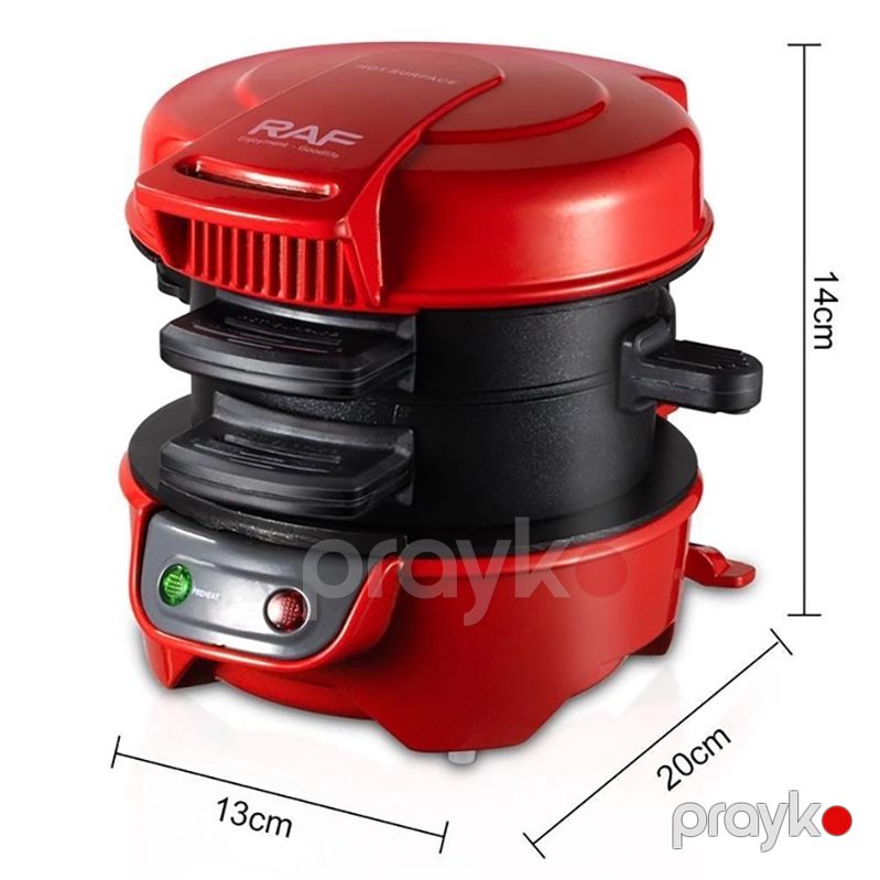 RAF R.666 Çoxfunksiyalı Elektrikli Toster Sandvic Burger Hazırlayan Toster 600W Yumurta Burger Hazirlayıcı Mini Toster — Toster və vaflyasıcı, Bakı (6)