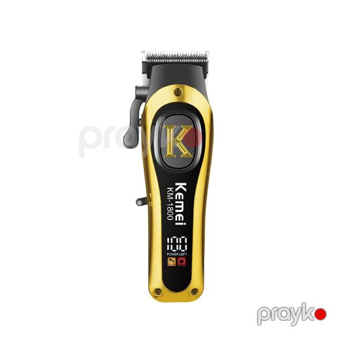 Kemei Km-1800 - Trimmer 2000mAh Uzunömürlü Li-batareyalı 5800RPM Sürətli Motorlu Saç Kəsicisi Peşəkar Tənzimlənən Paslanmayan Bıçaqlı Trimmer — Bakı
