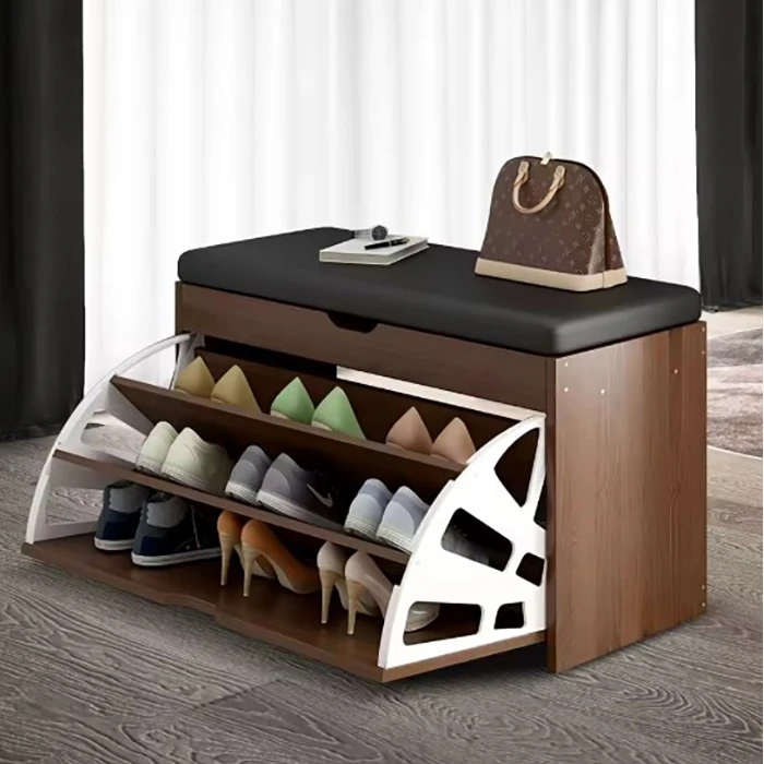 Yumşaq oturacaqlı ayaqqabı rəfi: funksional və estetik. 30 sm x 60 sm x 51 sm — Mallar, Bakı (2)