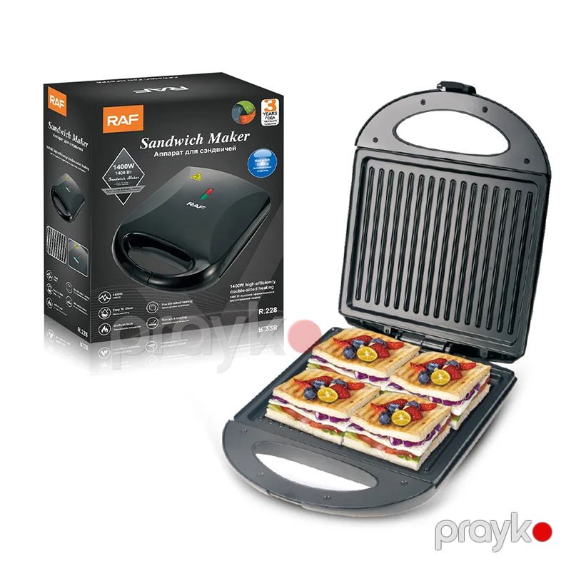 Raf Yüksək Təziqli Elektrikli Qril Toster Sandviç Biftek İzgaralar Hazırlayıcı Toster 1400W — Toster və vaflyasıcı, Bakı (4)