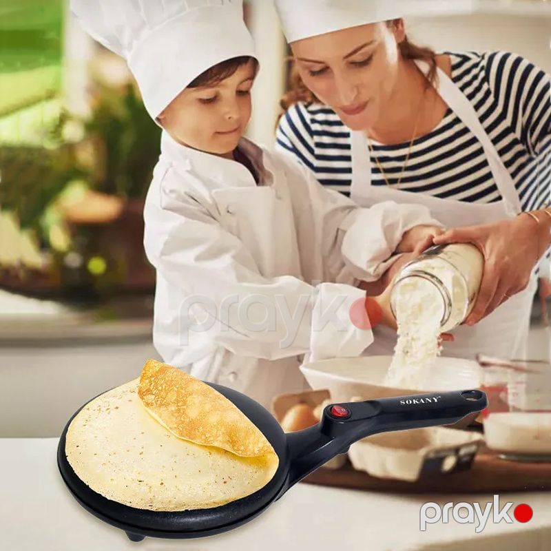 Yeni Çoxfunksiyalı Keyfiyyətli Sokany Elektrikli Krep Aləti Professional Pancake Krep Hazırlayan Maşın 650W — Toster və vaflyasıcı, Bakı (5)