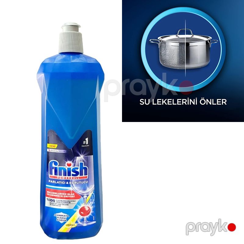 Finish Bulaşık Makinesi Parlatıcı & Kurutucu Limonlu 800ml Yeni Finish Powerball Qab Yuyucu Maye Toz — Mallar, Bakı (2)