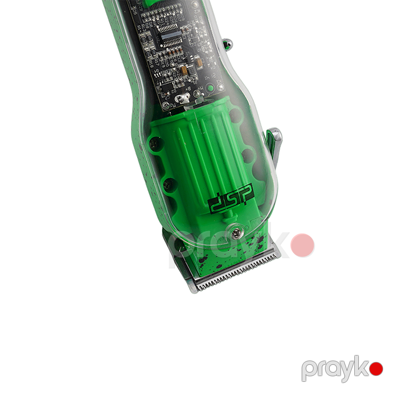 Yüksək Performanslı DSP Saç Təraş Maşını Kişilər Üçün Professional LED Salon Trimmeri Yaşıl Rəngli Şəffaf Trimmer — Usturalar, trimmerler və epilyatorlar, Bakı (3)