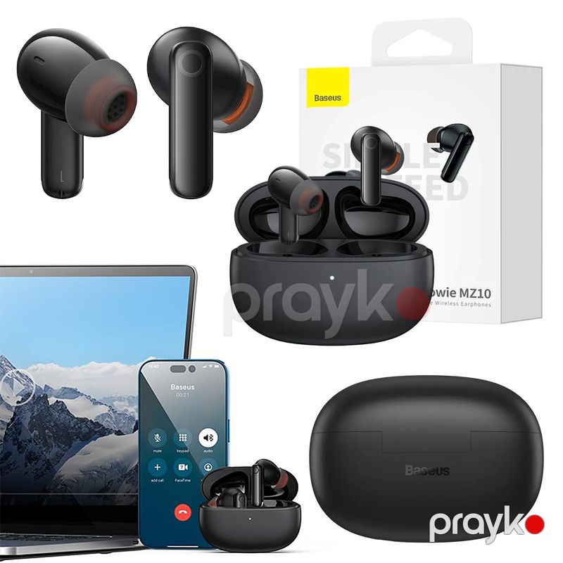 Baseus Bowie MZ10 Simsiz Qulaqlıq True Wireless Qulaqlıq Qara ANC Baseus MZ10 Simsiz Qulaqcıq — Telefonlar və qadjetlər, Bakı (4)