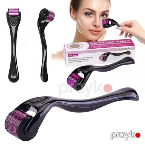 Derma Roller System Saç Dökülməsi Qırışlar Üçün Dəriyə Qulluq Aləti Mikropunktur İğneli Üzə Qulluq Aləti Bənövşəyi — Bakı