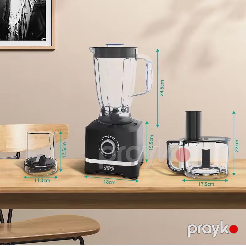 Wınnıng Star ST-5537 Çoxfunksiyalı Blender 3-ü 1 Arada Üyüdücü Blender 600W Gücündə — Blenderlər, xırdalayanlar və mikserlər, Bakı (3)