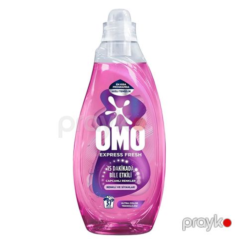 Omo Express Fresh Canlı Rənglər Rənglər və Qaralar 1.480 Ml 15 Deqiqədə Etkili Paltar Yuyucu Vasitə Sıvı Deterjan — Bakı