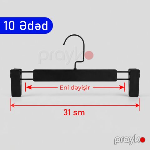Asılqan dəsti FenEx, qara, 31 sm, 10 əd — Bakı