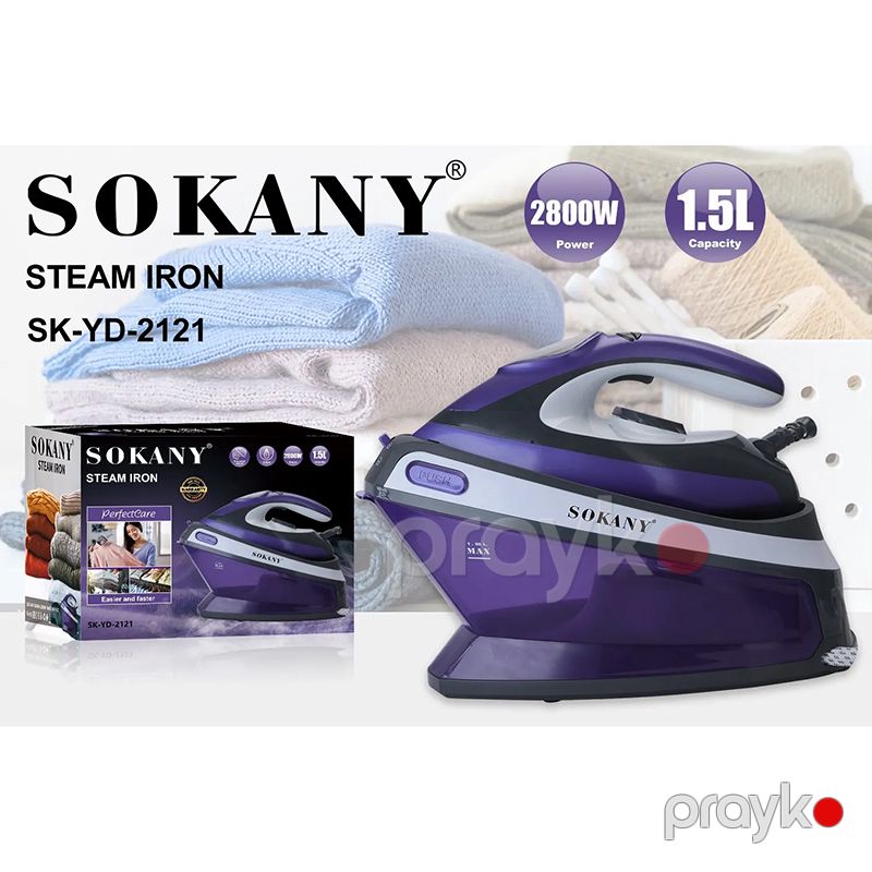 Sokany SK-YD-212 Çoxfunksiyalı Elektrikli Buxarlı Ütü 2800 W — Ev texnikası, Bakı (2)