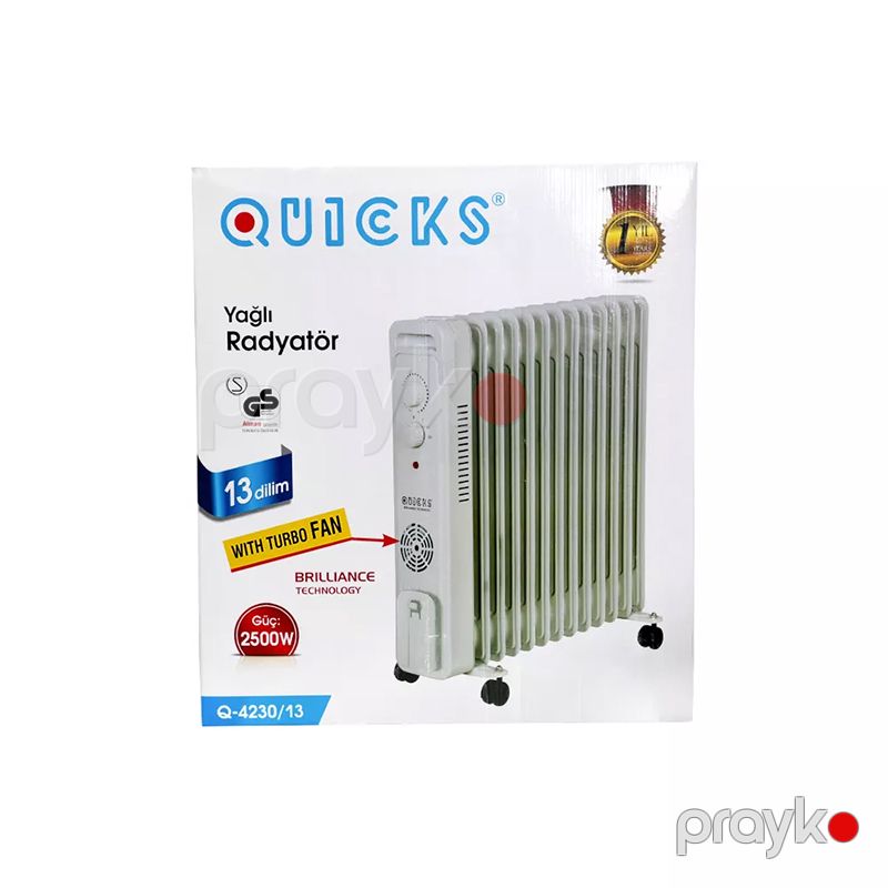 Radiator Q-4230 Yağlı Qızdırıcı Turbo Ventilyatorlu F 13-lü Qızdırıcı Radiator 2500W Səmərəli Yağ Radiatoru — Isıtıcılar və isı ventilatorları, Bakı (5)