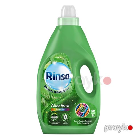 Rinso Sıvı Çamaşır Deterjanı Renkliler İçin Aloe Vera Deterjanı 3 L Renkli Kiyafet Bakım Serisi Paltaryuyan Üçün Yuyucu Maye — Bakı