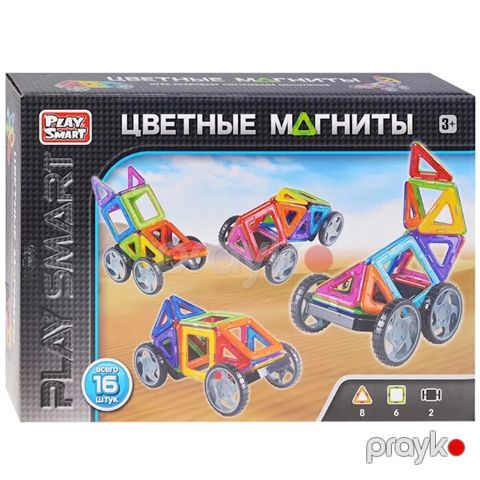 Maqnitli konstruktor Play Smart K24202526, 16 element, 3+ yaş — Bakı