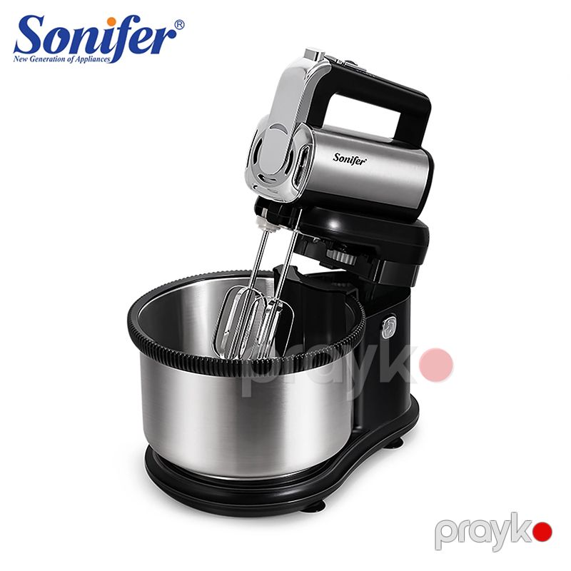 Sonifer SF-7032 Elektrikli Mikser Stand Mikser Xəmir Qarışdırıcı Yumurta Çırpıcı Mikser 500W — Blenderlər, xırdalayanlar və mikserlər, Bakı (6)