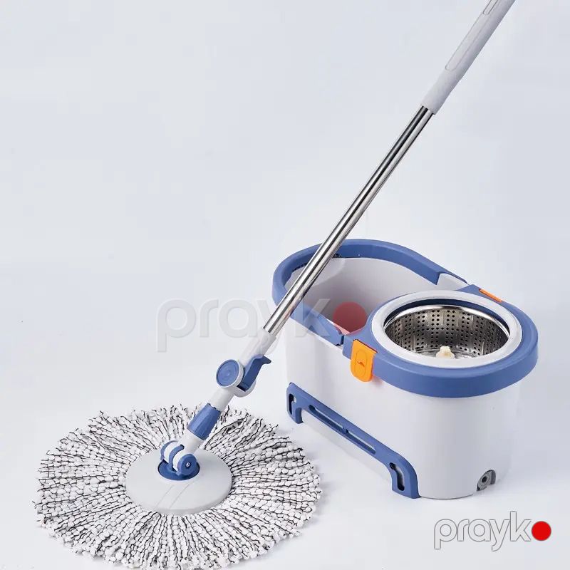 360 Dərəcə Fırlanan Mop Mavi Döşəmə Təmizləyicisi AP-010 Mop Döşəmə Paspası Mikrofiber Parçalı Mop — Mallar, Bakı (3)