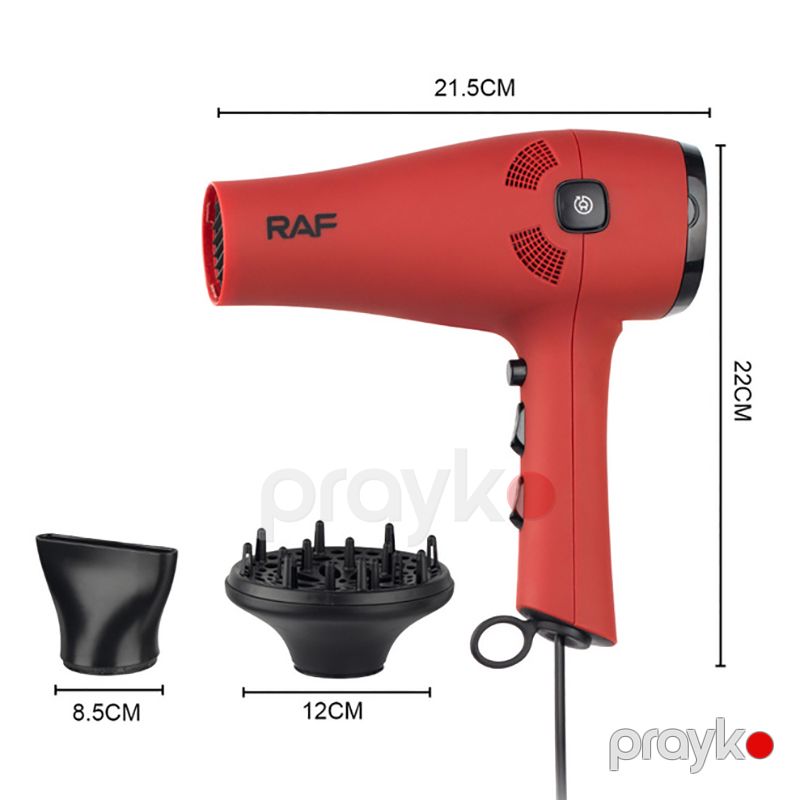 2-si 1 Arada RAF Professional Saç Qurutma Feni 2400W İon Fen Saça Zərər Vermədən Sabit Temperaturda Saçlara Qulluq — Fən, Bakı (7)