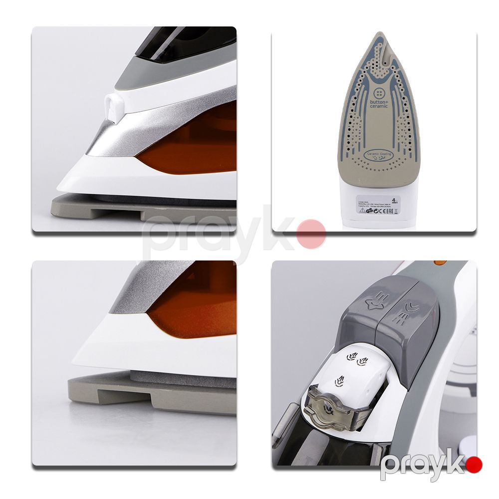 Keyfiyyətli Raf Buxarlı Ütü 2600W Funksional Keramik Altlıq R.1243 Su Tutumu 350 ml — Ev texnikası, Bakı (6)
