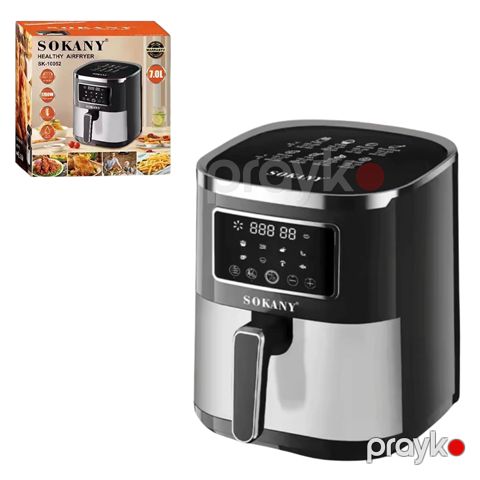 Sokany SK-10052 Hava Fritöz SK-10052 Paslanmayan Polad Fritöz 7L 1700W Çoxfunksiyalı Hava Qril Air frey Fritöz — Bakı