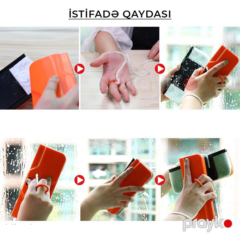 Pəncərə Silən İkitərəfli Maqnitli Pəncərə Təmizləyicisi Şüşə Maqniti 3-30mm Tək və İkiqat Şüşə Təmizləmə Alətləti — Mallar, Bakı (5)