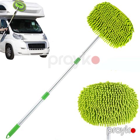 2si 1 Arada Avtomobil Təmizləmə Fırçası 180° Fırlanan Mikrofiber Mop Yumuşaq Başlı Super Uducu Avtomobil Yuma Fırçası — Bakı