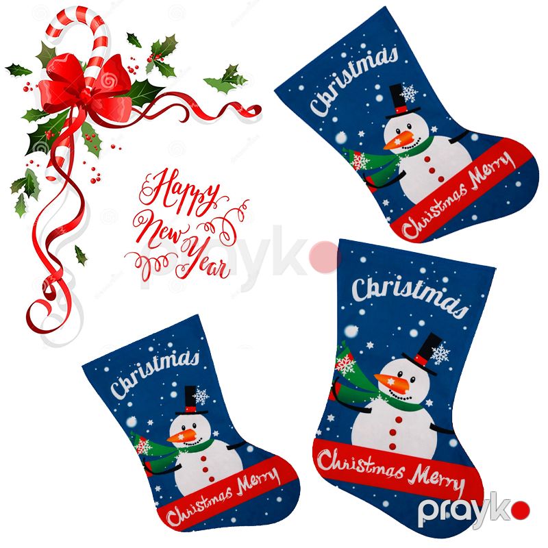Şaxta Baba Corabı 9270-1 YY Sevimli Qar Adamı Corabı Rəngli Şirin Şaxta Baba Corabı Asma Şirniyyat Çantaları — Mallar, Bakı (4)