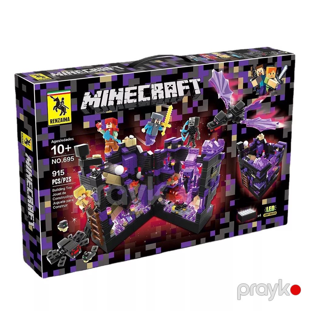 Lego Oyunu Constructor Renzaıma Minecraft LED Lampalı Tikinti Bloklar 915 hissə, Minecraft 695 — Oyuncaqlar, Bakı (5)