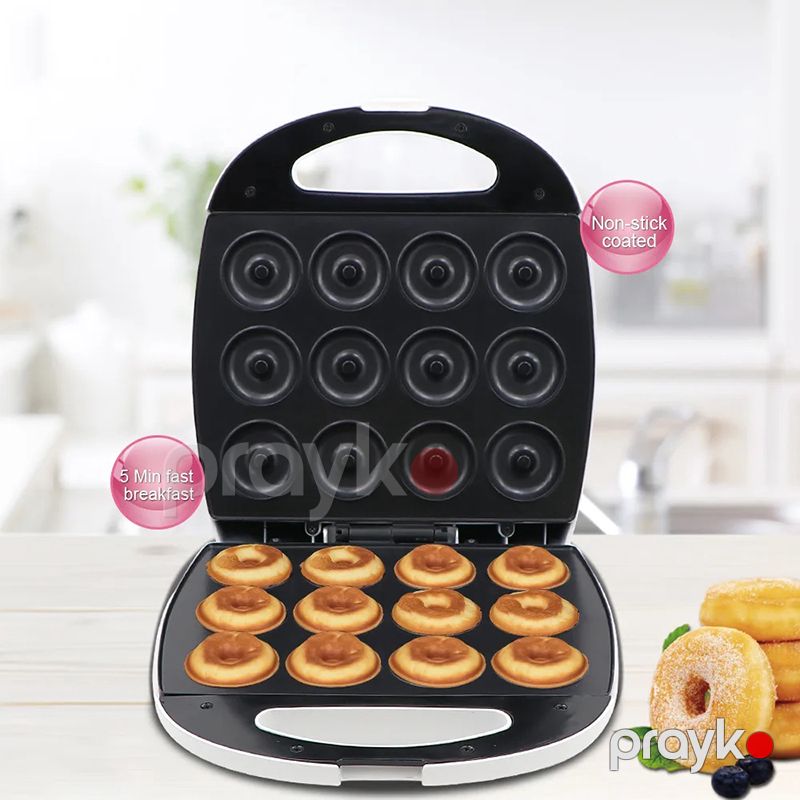 Elektrikli Donut Bişirmə Tosteri RAF İki Hissəli 12 Kalıplı LED Yapışmaz Qablı Vafli Tosteri Paslanmaz Polad Toster 1300W — Toster və vaflyasıcı, Bakı (5)