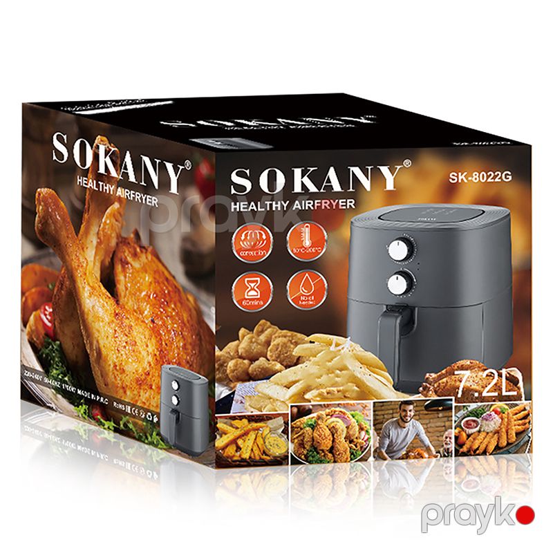 Funksional Sokany SK-8022G Fritöz 1700W 7.2L Böyük Tutumlu Air Fryer — Digər mətbəx texnikası, Bakı (3)
