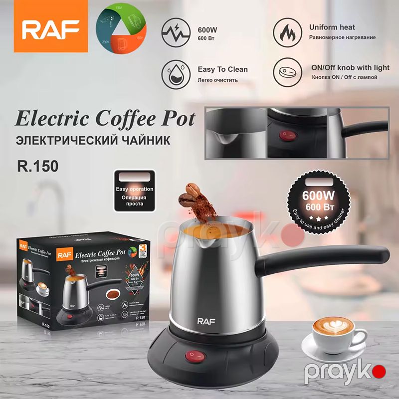RAF R.150 Elektrikli Qəhvə Dəmləyən Cəzvə Türk Qəhvəsi Hazırlayan Kofe Aparatı 600W — Digər mətbəx texnikası, Bakı (6)