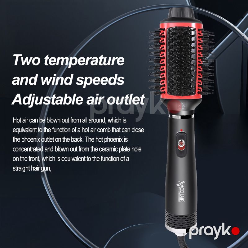 Moehair 2-si 1-də Fen Fırçası Saç Şəkilləndirici Fen Saç Quruducu Fen Saç Düzləşdirici Fen Fırçası,Hair Dryer Styler & Volumizer — Fən, Bakı (3)