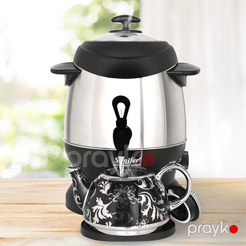 Sonifer SF-2039 Böyük Tutumlu Elektrikli Isti Su Qızdırıcı Paslanmayan Polad Samovar Dəsti — Samovarlar, Bakı (5)