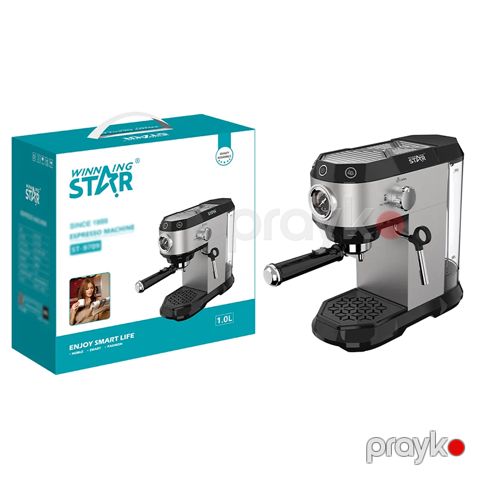 Winning Star ST-9709 Espresso Çoxfunksiyalı İsti Kofe Dəmləyici Maşını Portativ Qəhvə Maşını 1450W — Bakı